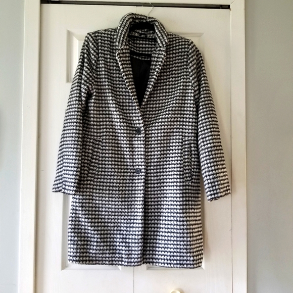 🧥 HOUNDSTOOTH CHECK PATTERN COAT - Picture 1 of 13